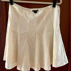 Theory cream mini skirt